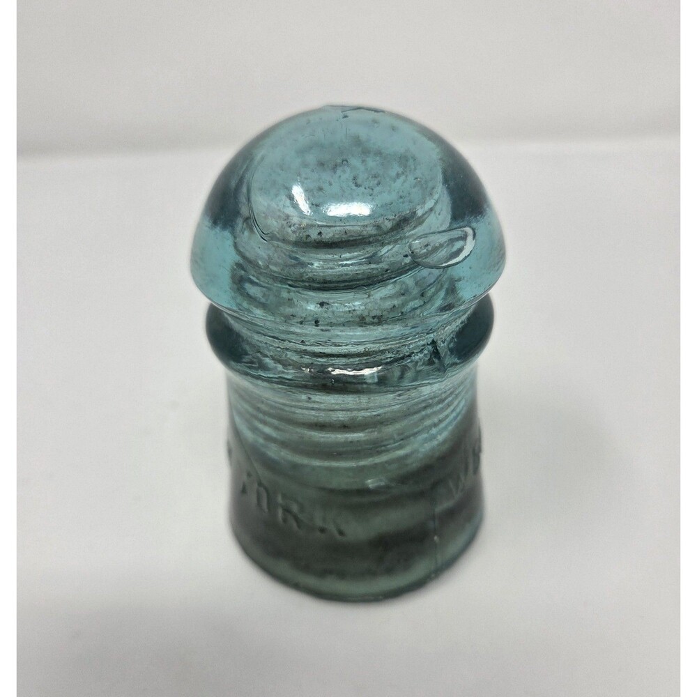 Vintage Brookfield New York Glass Insulator Aqua CD145 Dome Top No Damage - Picture 8 of 9